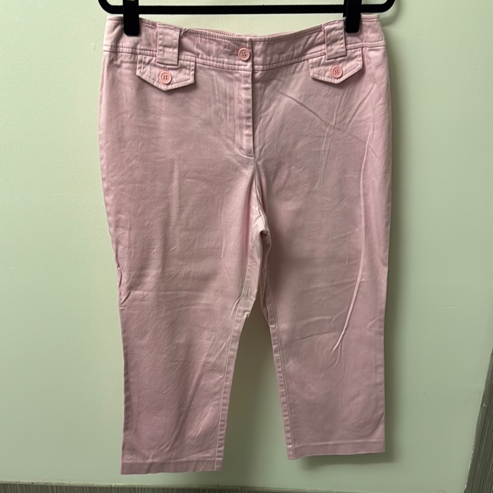 New York & Company Cropped Pants Size 14 Color Pink